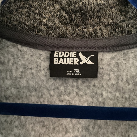 Eddie Bauer Long Sleeve Radiator Fleece 1/4 Zip Pullover - 2XL - Grey - Picture 2 of 5